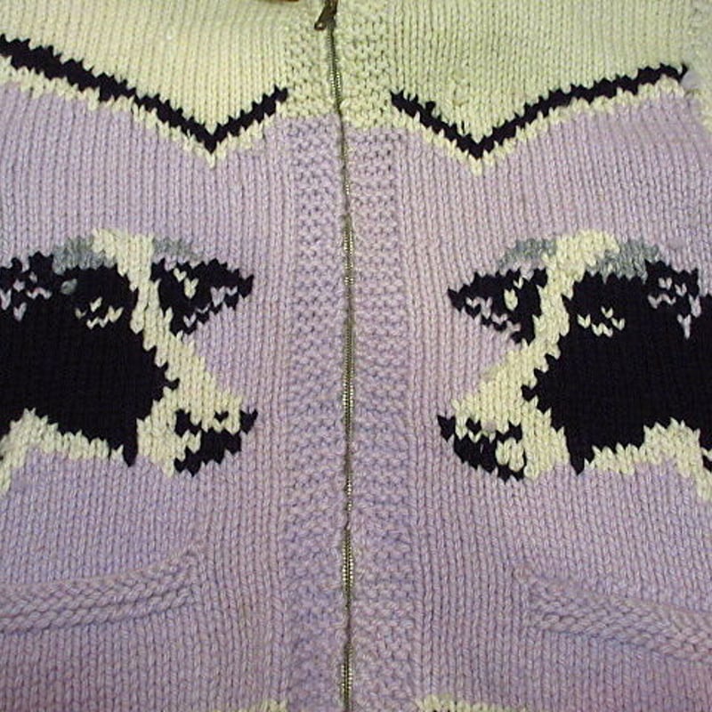 ビンテージ60's○牛カウチンセーター○201101n3-m-cow 1960sメンズ