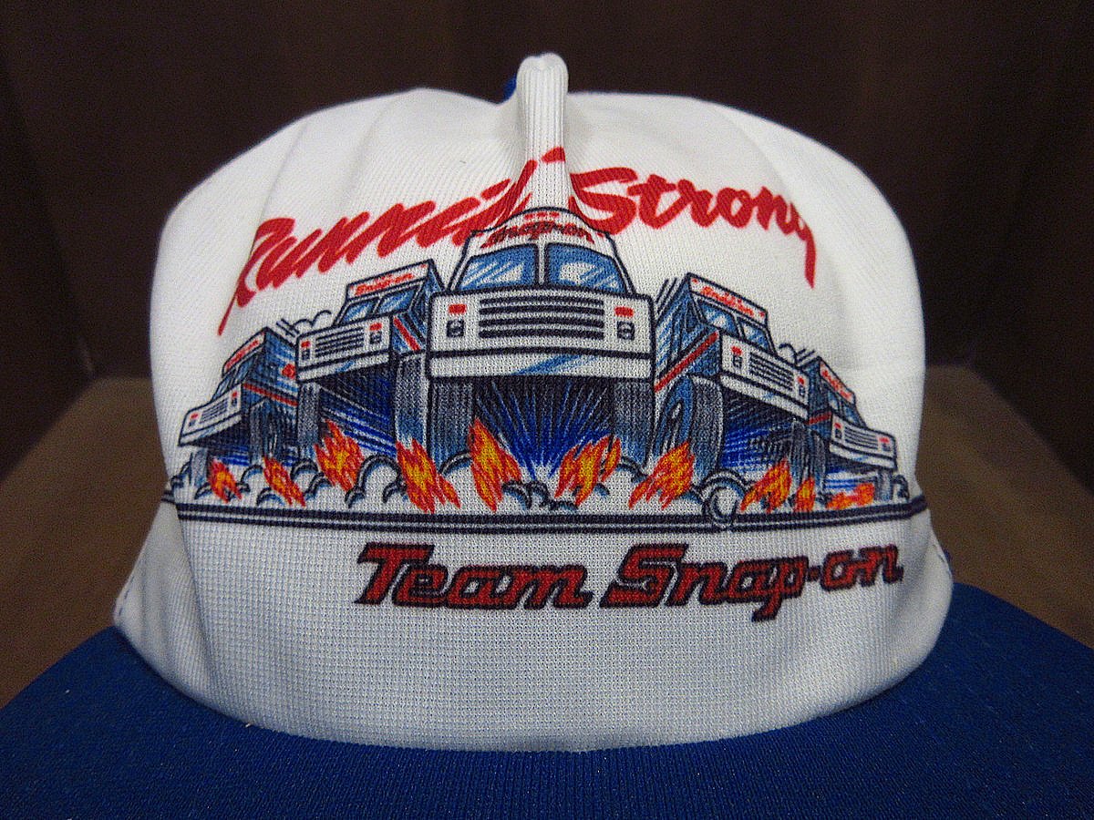 ビンテージ60's70's○New Era Runnin'Strong Snap-onメッシュ