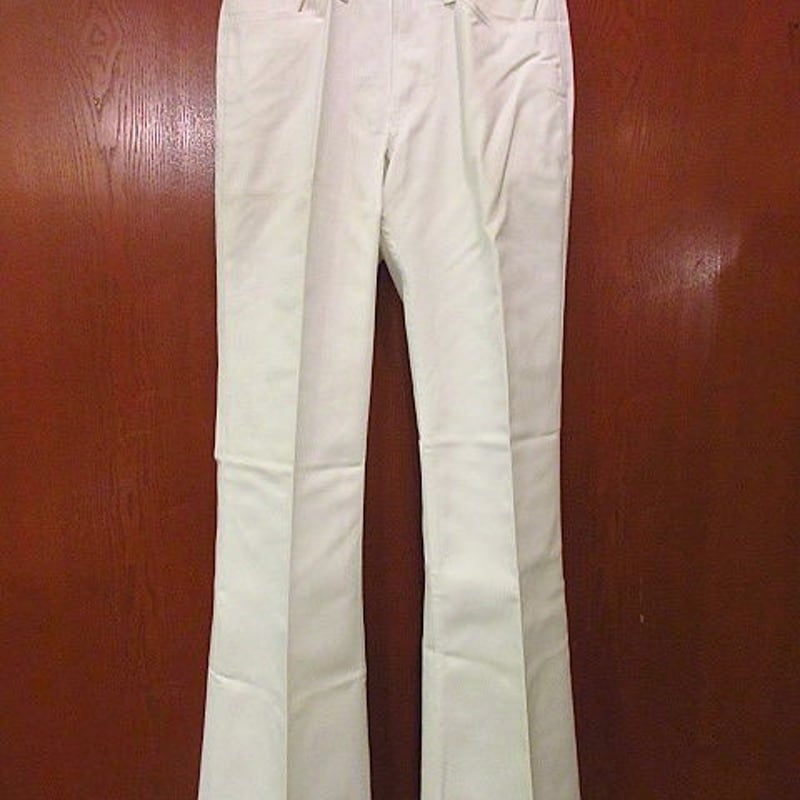 ビンテージ70's○DEADSTOCK The Guysフレアパンツ白W29 L32○2007...