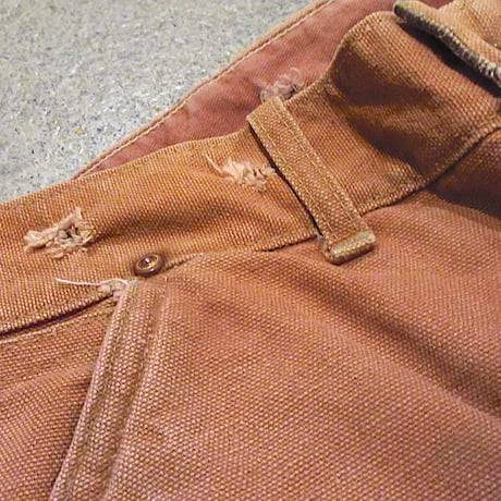 ビンテージ40's50s●Carharttハートタグ裏地ブランケット付きワークパンツ実寸W80cm●250212m1-m-pnt-wk-w31カーハート古着