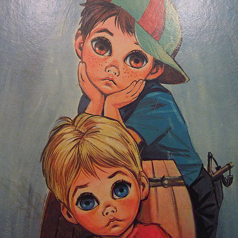 ビンテージ60's70's○EVEビッグアイアート壁掛け○240319j4-sign ビンテージ60's70's○EVEビッグアイアート壁掛け○240319j4-sign