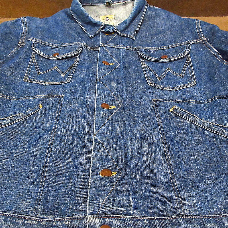 サイズ◎ 60s BLUE BELL デニムジャケット 91-b ビンテージ ビンテージ60's○Wrangler BLUE BELL縦ベルキッズデニム
