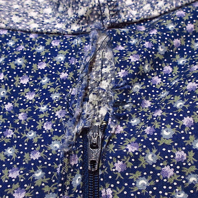 GUNNE SAX ガニーサックス 小花柄のワンピース ビンテージ レディース 古着 70s GUNNE SAX 小花柄 クロスチェック レース