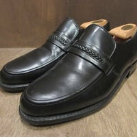 ビンテージ80’s●TOWN CRAFTレザーローファー黒size 8 1/2 D●250118j3-m-lf-26cm古着1980sタウンクラフト