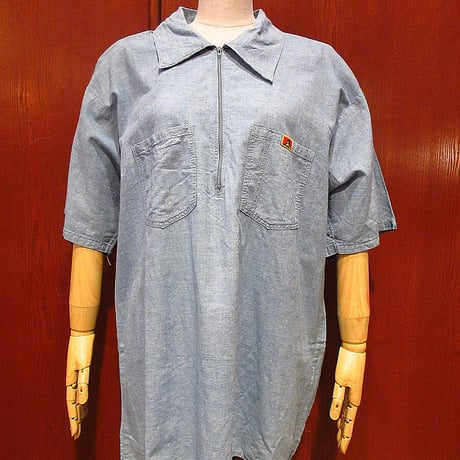 60s vintage UNCLE SAM グレー ワークシャツ 1930s Vintage Salt / Pepper Chambray SHIRT UNCLE SAM med