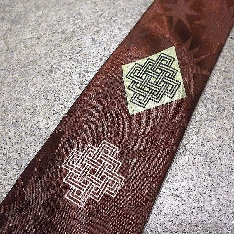②1950sビンティージネクタイ幾何学模様！