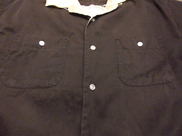 50sビンテージボーリングシャツ開襟チェーンステッチ黒ブラックレーヨンロカビリー fit=scale-down,w=1200