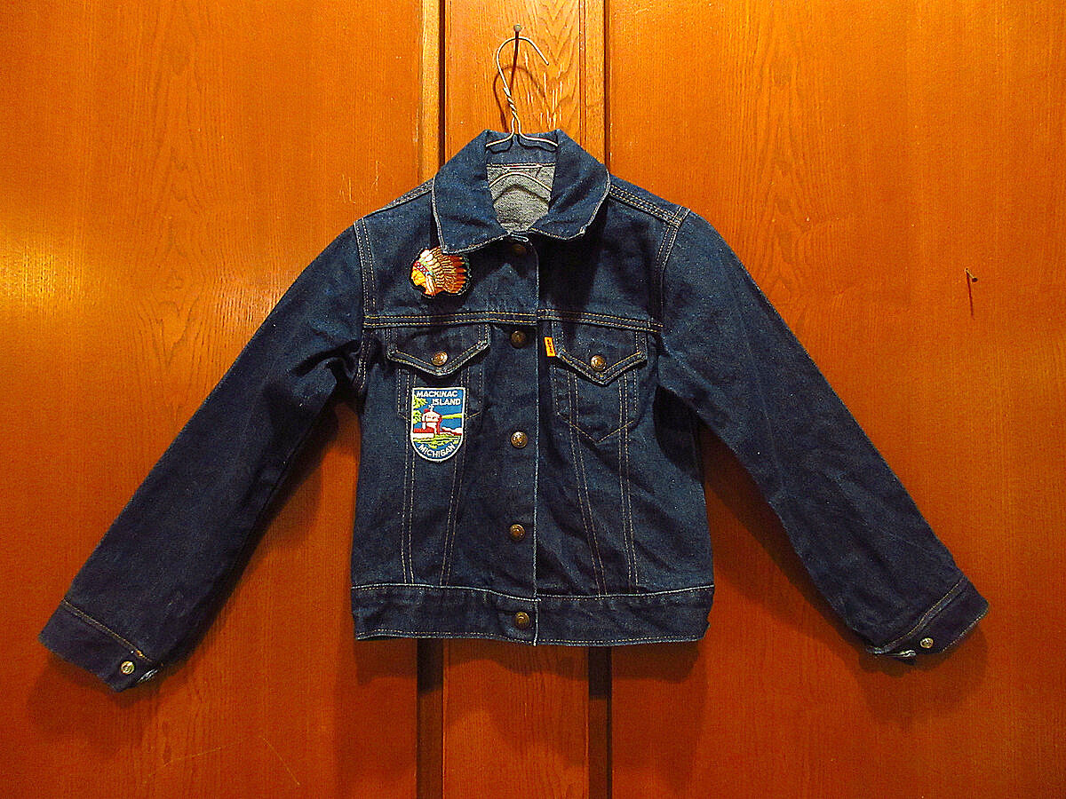 k*r様 リーバイス‪☆ビンテージジーンズ　キッズ② ビンテージ70's○Levi'sキッズワッペン付きデニムジャケット○210613f2