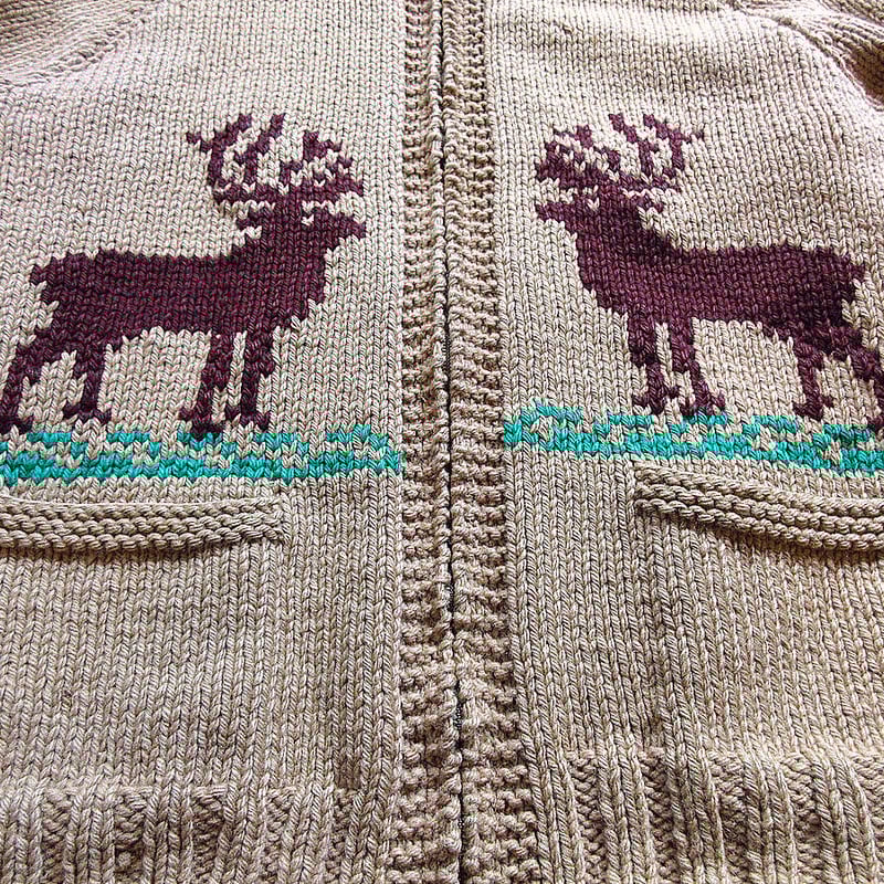 ビンテージ60's○トナカイショールカラーカウチンセーター○231020k5-m