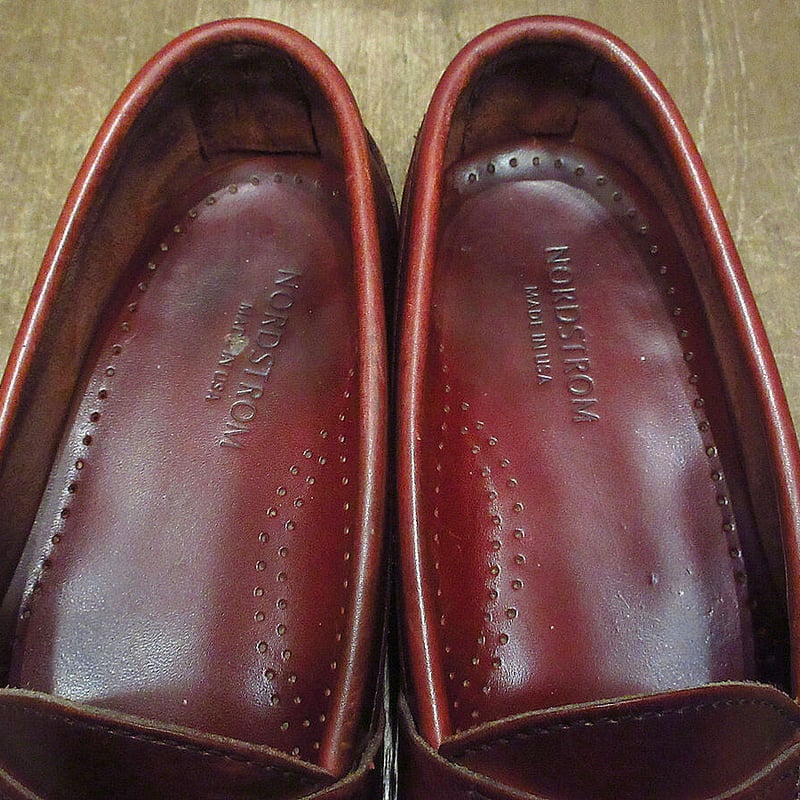 ビンテージ○NORDSTROMペニーローファーバーガンディsize 7D