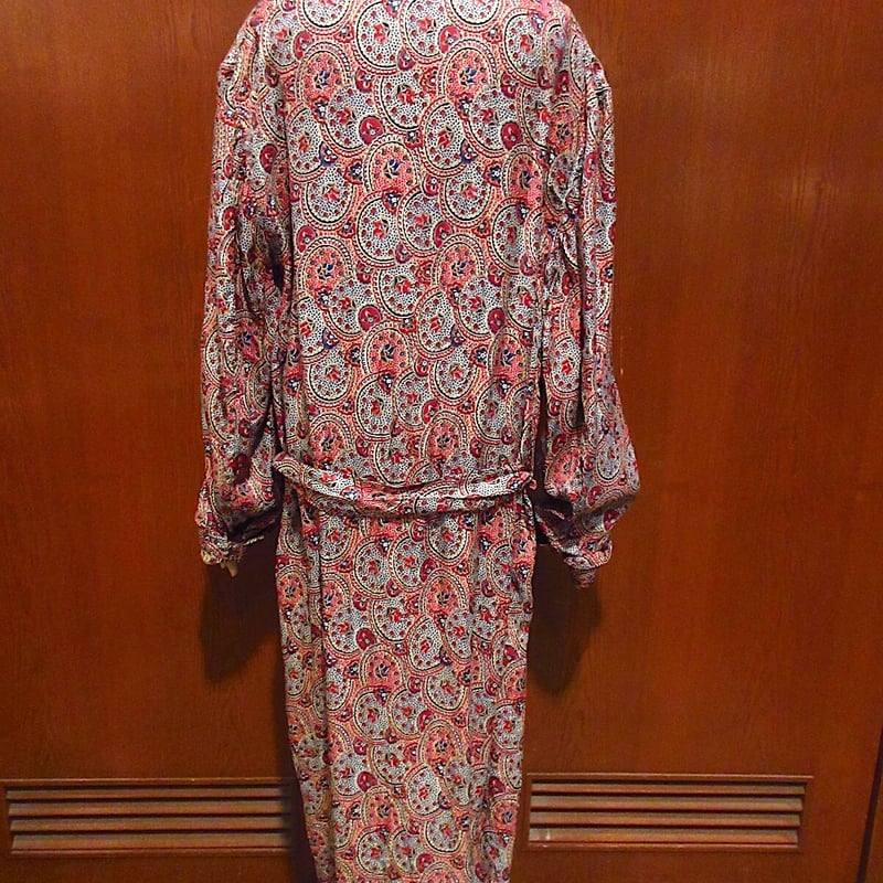 ▪️50’s E&W ビンテージ ガウン ローブ バイカラー コート ピンク ▪️50's E&W ビンテージ ガウン ローブ バイカラー コート ピンク