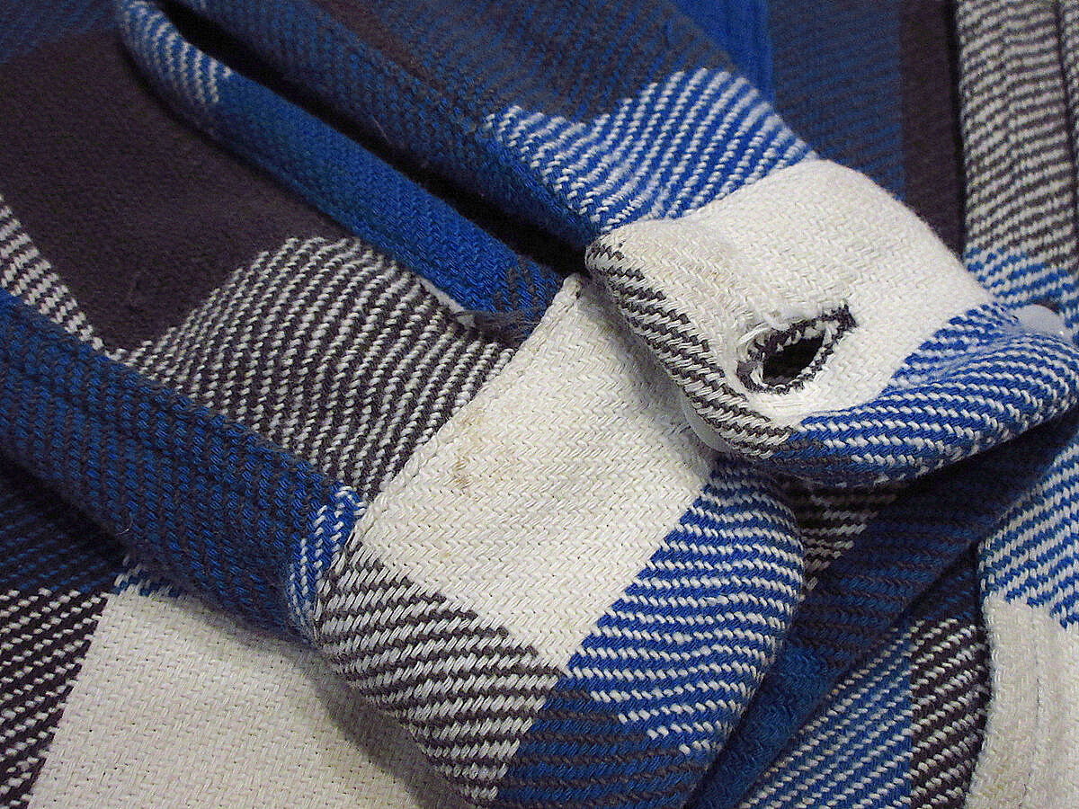 ビンテージ60's○WINTER Kingチェックヘビーネルシャツ青 ビンテージ60's○WINTER Kingチェックヘビーネルシャツ青