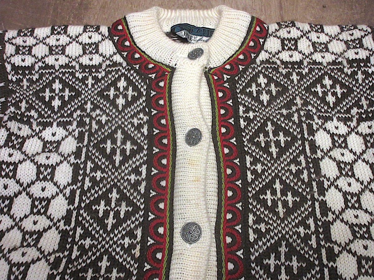 ビンテージ○DALE OF NORWAYノルディック柄ウールカーディガンsize S