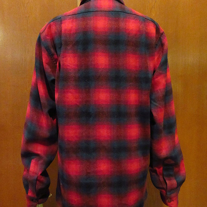 ビンテージ60's○PENDLETONシャドーチェックウールループカラー ビンテージ60's○PENDLETONシャドーチェックウールループカラー