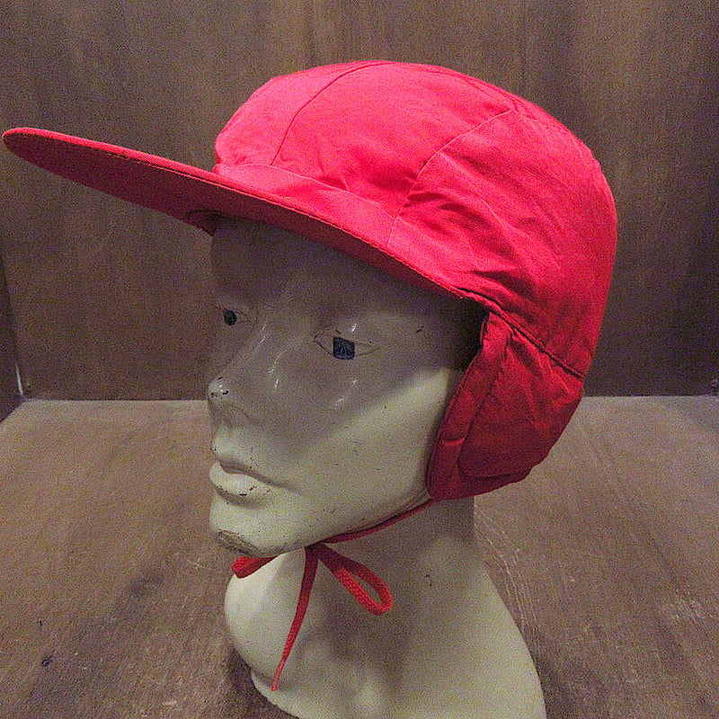 ビンテージ80's○Eddie Bauerダウンキャップ赤size XL○230106k1-m
