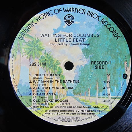 LITTLE FEAT●WAITING FOR COLUMBUS 2枚組WARNER BROS. 2BS 3140●211021t1-rcd-12-rkレコード米盤US盤米LPリトルフィート
