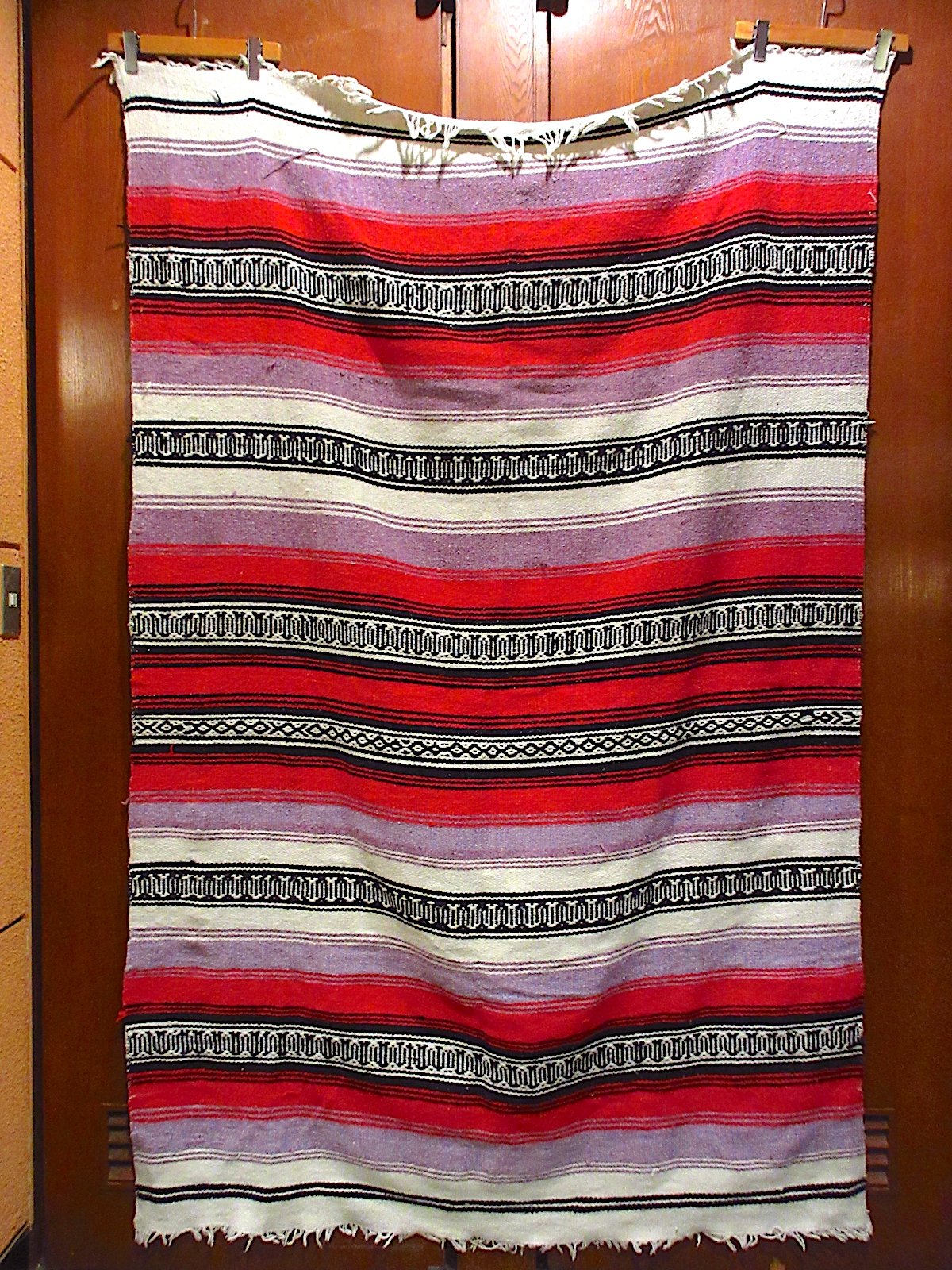 vintage rug★ビンテージ★メキシカンラグ★usa仕入れ★ ビンテージ○メキシカンラグ約201cm × 約131cm○240901m1-rug