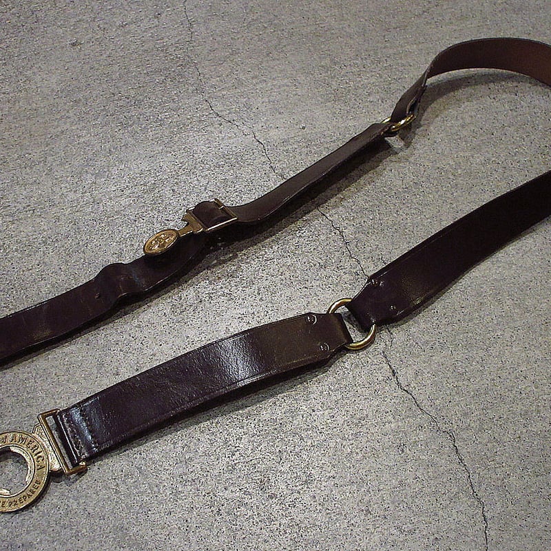 ビンテージ~60's○ボーイスカウトレザーベルト茶size 36○230220i2-blt