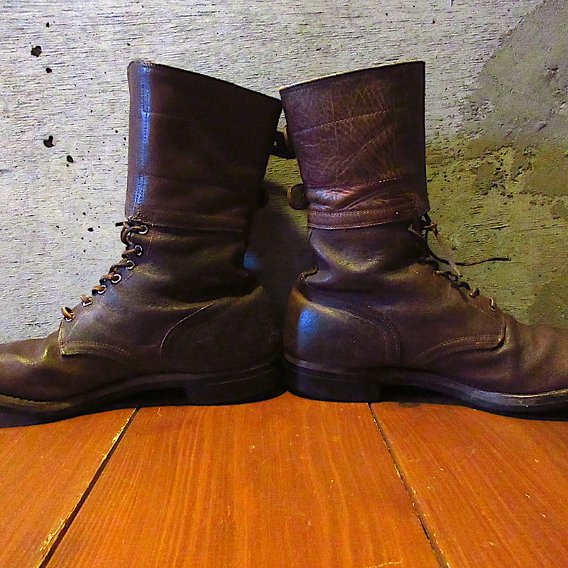 ビンテージ40's○U.S.ARMY M-43レザー2バックルコンバットブーツ茶