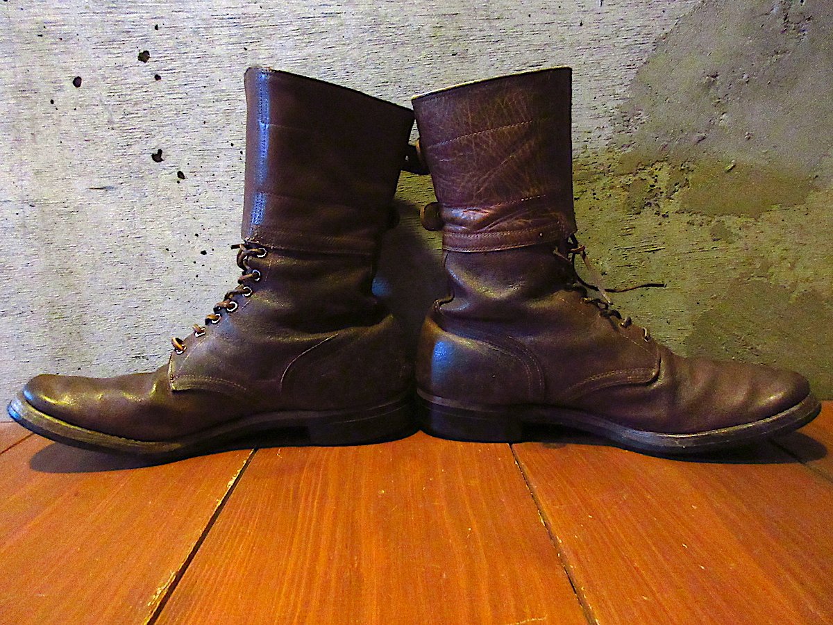 ビンテージ40's○U.S.ARMY M-43レザー2バックルコンバットブーツ茶