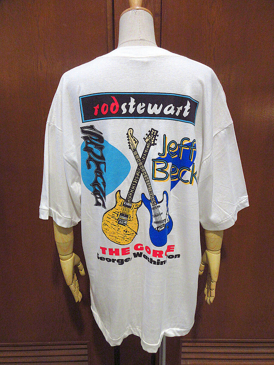 ビンテージ90's○DEADSTOCK rod stewart SANTANA JEFF BE