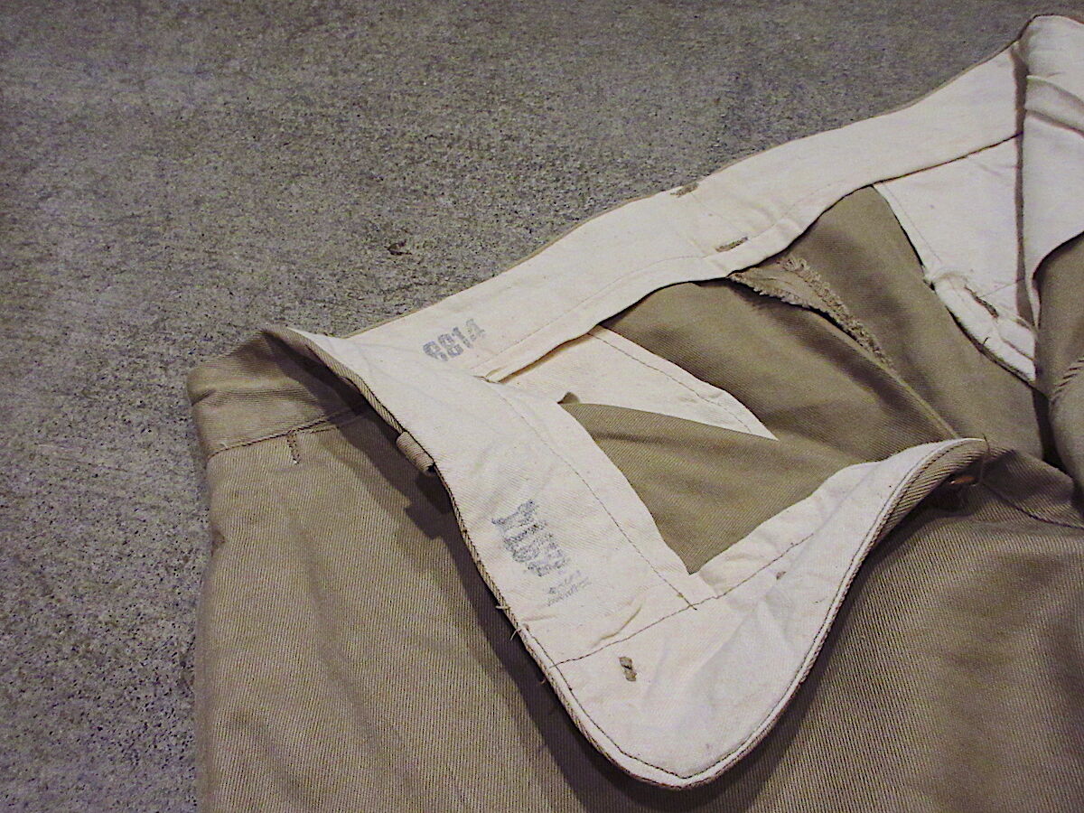 ビンテージ50's○U.S.ARMYボタンフライチノトラウザーズ実寸W82cm