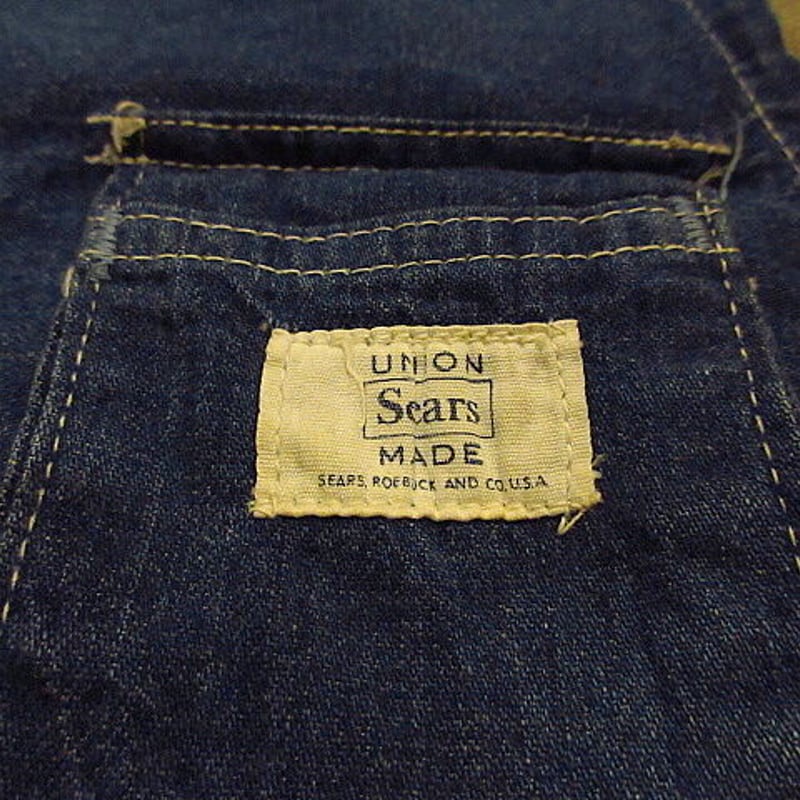 ビンテージ60's○Searsデニムワークエプロン○201116f1-aprシアーズ