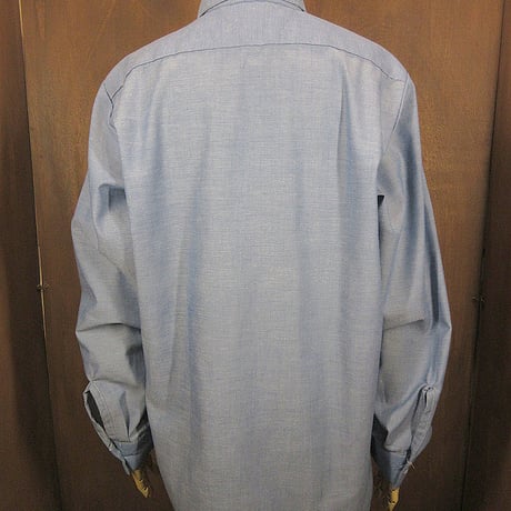 ビンテージ70's●DEADSTOCK DEE CEEシャンブレーシャツ●250220j7-m-lssh-wk古着1970sデッドストック