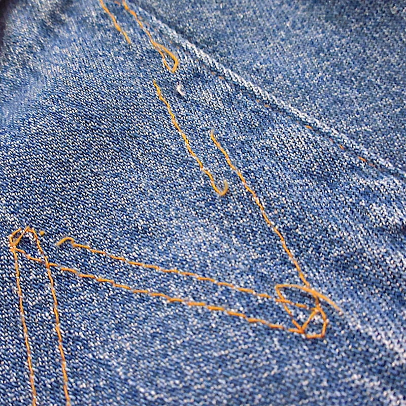 ビンテージ60's○Wrangler 27MWデニムウエスタンシャツsize 14 1/2-3