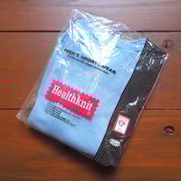 ビンテージ70's80's●DEADSTOCK Healthknitラグランスウェット水色size S 34-36●250404k3-m-swsデッドストック無地