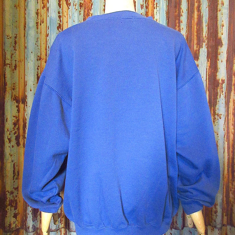 ビンテージ90's○SIB Sport前Vスウェット青size L○250427k3-m-sw