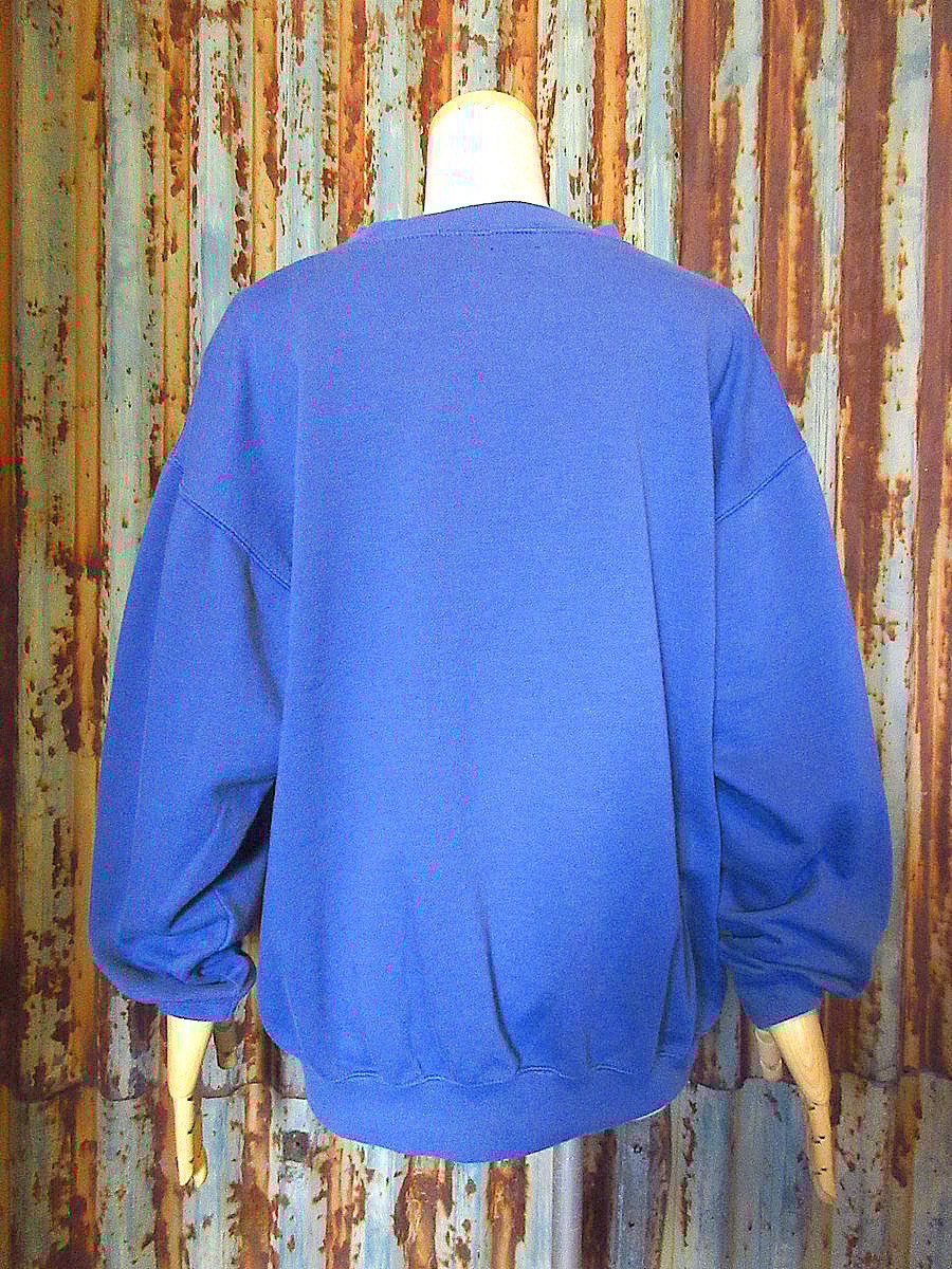 ビンテージ90's○SIB Sport前Vスウェット青size L○250427k3-m-sw