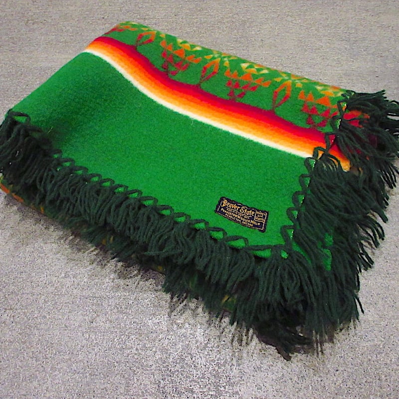 ビンテージ30's40's○PENDLETON Beaver Stateウールネイティブ柄ブラ