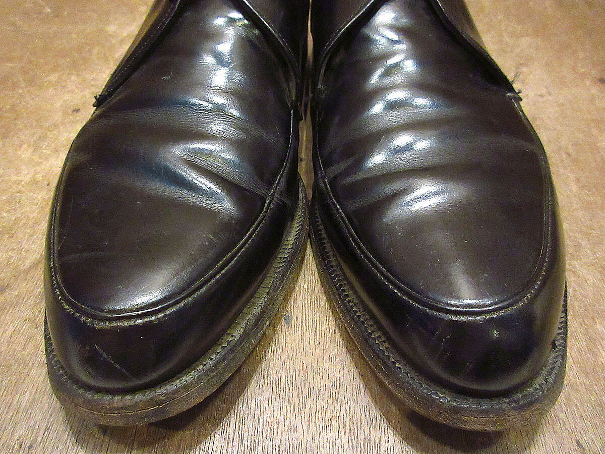 ビンテージ60's70's○Uチップシューズ黒○221116i2-m-dshs-285cm