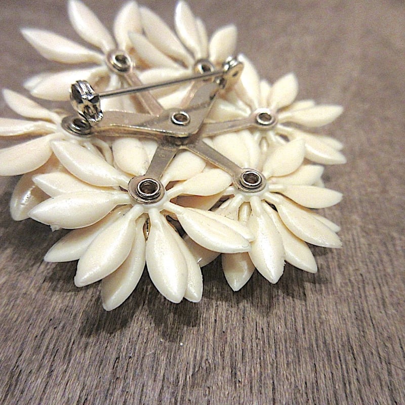 ビンテージ60's70's○フラワーブローチ○251124z8-brc花レトロ