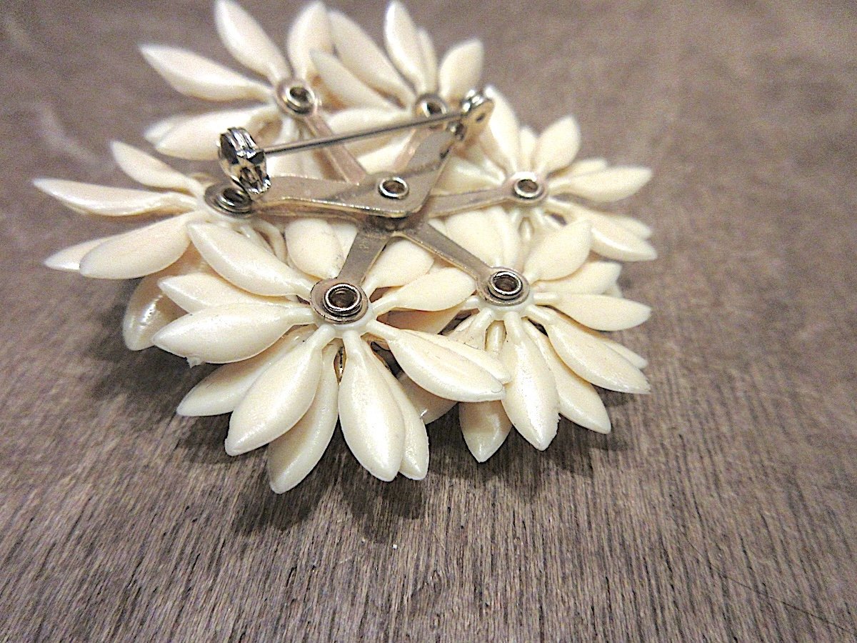 ビンテージ60's70's○フラワーブローチ○251124z8-brc花レトロ