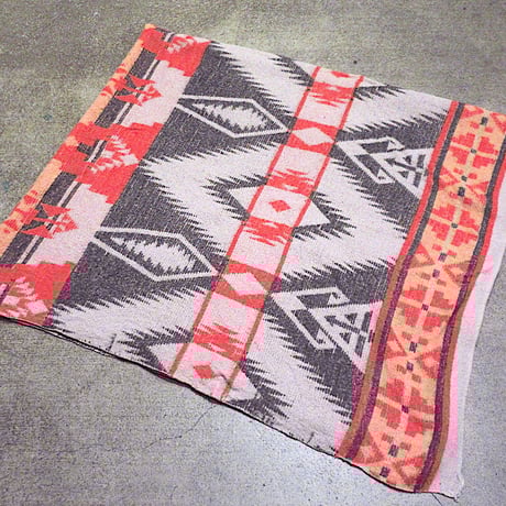 イギリス製ビンテージ ブランケット 80s イギリス製 Heather Isle 大判 ウール ブランケット