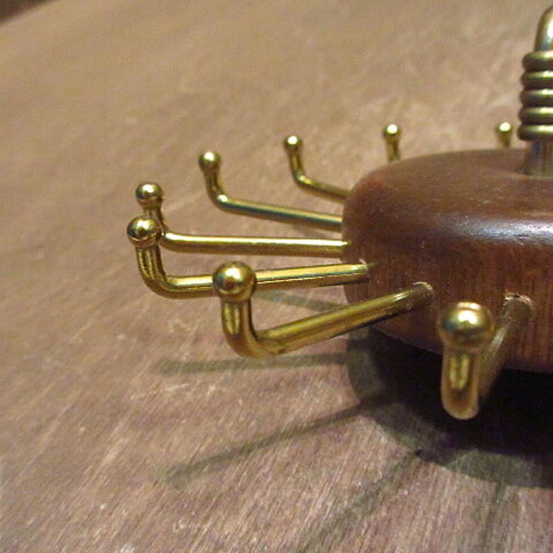 ビンテージ○ウッド×メタルネクタイハンガー○200922n7-otclct 収納