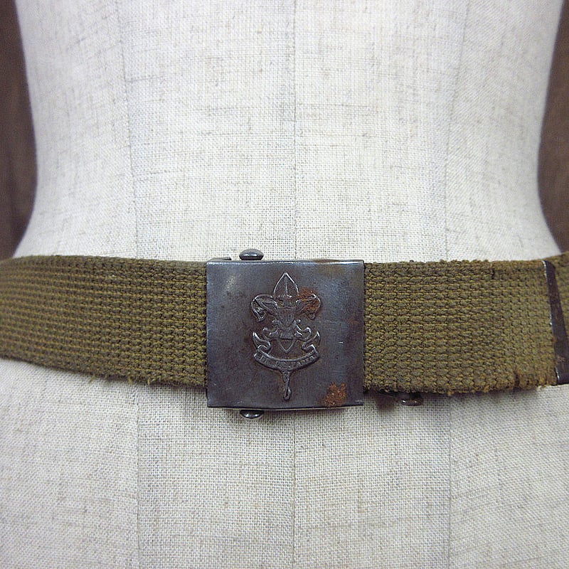 ビンテージ1910's○ボーイスカウトガチャベルト○240829i7-blt布