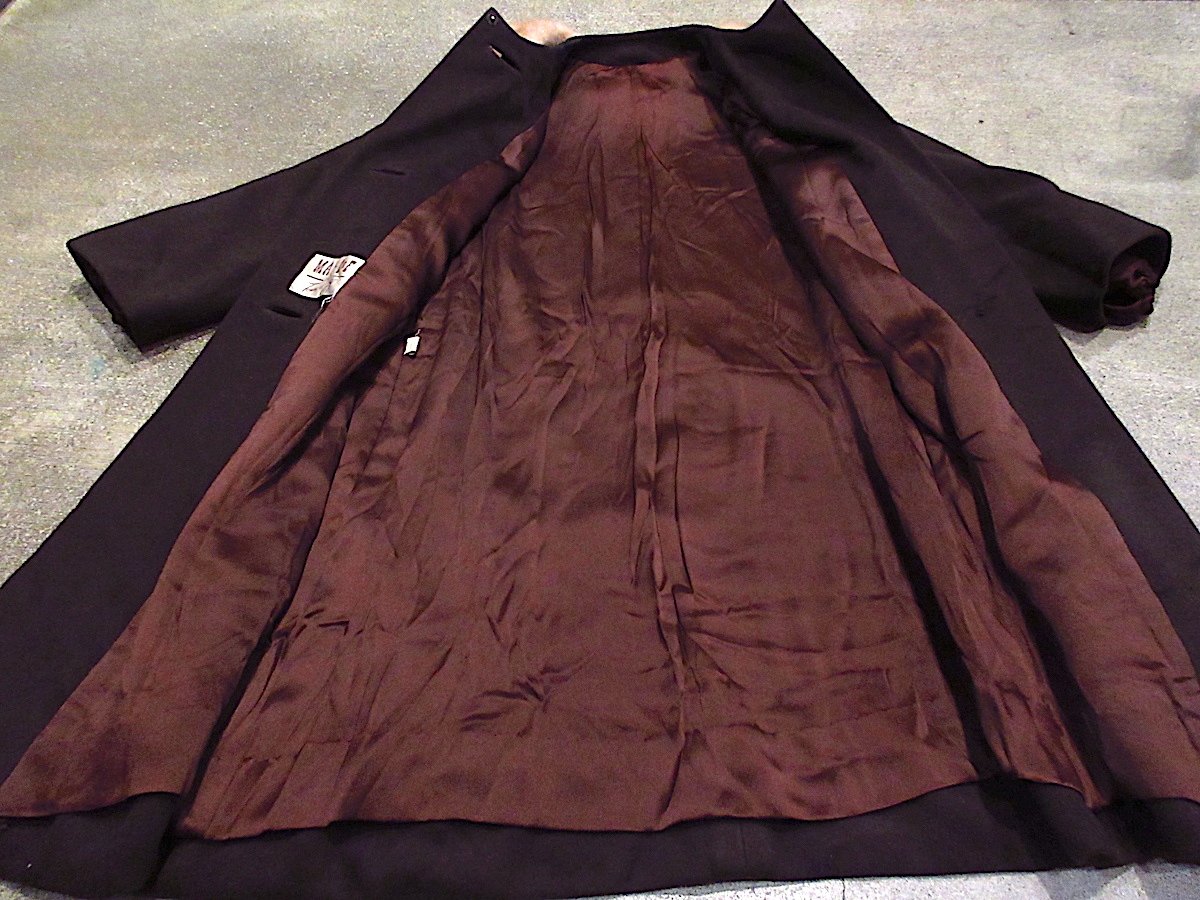 新品同様✩イタリア製✩ミンク✩ウール＆カシミヤ✩ファーコート ロングコート タスマニアリバーウール フォックスファー付き