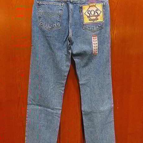 ビンテージ90's●DEADSTOCK Levi's 505表記W33 L32●230521i8-m-pnt-jns-w33デッドストックリーバイスデニムジーンズストレート