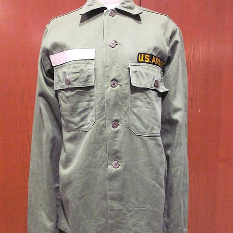 USミリタリー ユーティリティシャツ 16½ x 34 ビンテージ 80年代頃 TROOPER 民間品 U.S.ARMY ユーティリティシャツ ミリタリー