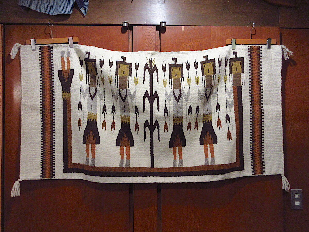 40s 50s ナバホ ラグ アメリカ購入 ローズボール ビンテージ