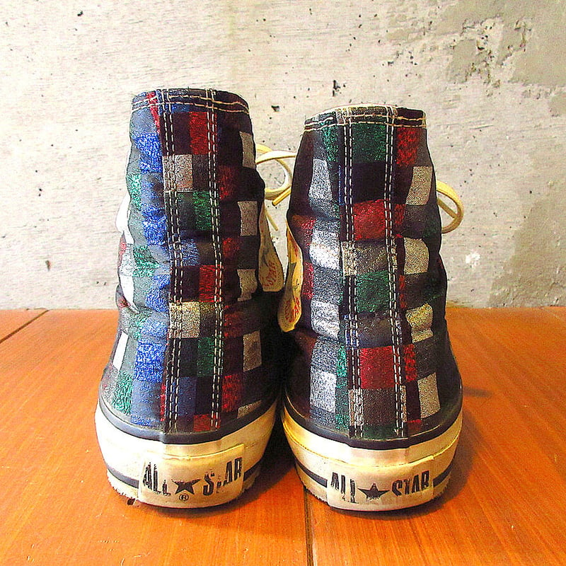 ビンテージ80's○CONVERSEオールスターHIラメチェッカーsize 8○230811k...