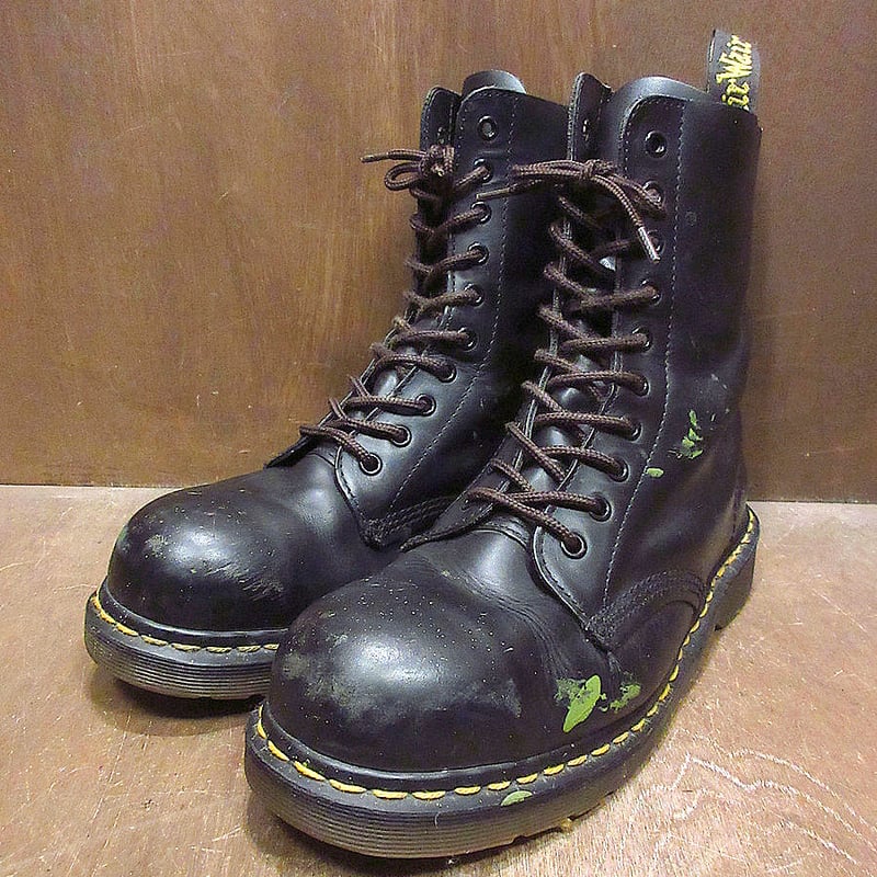 ビンテージ○Dr.Martens 10ホールブーツ黒○240207j4-m-bt-26cmイン