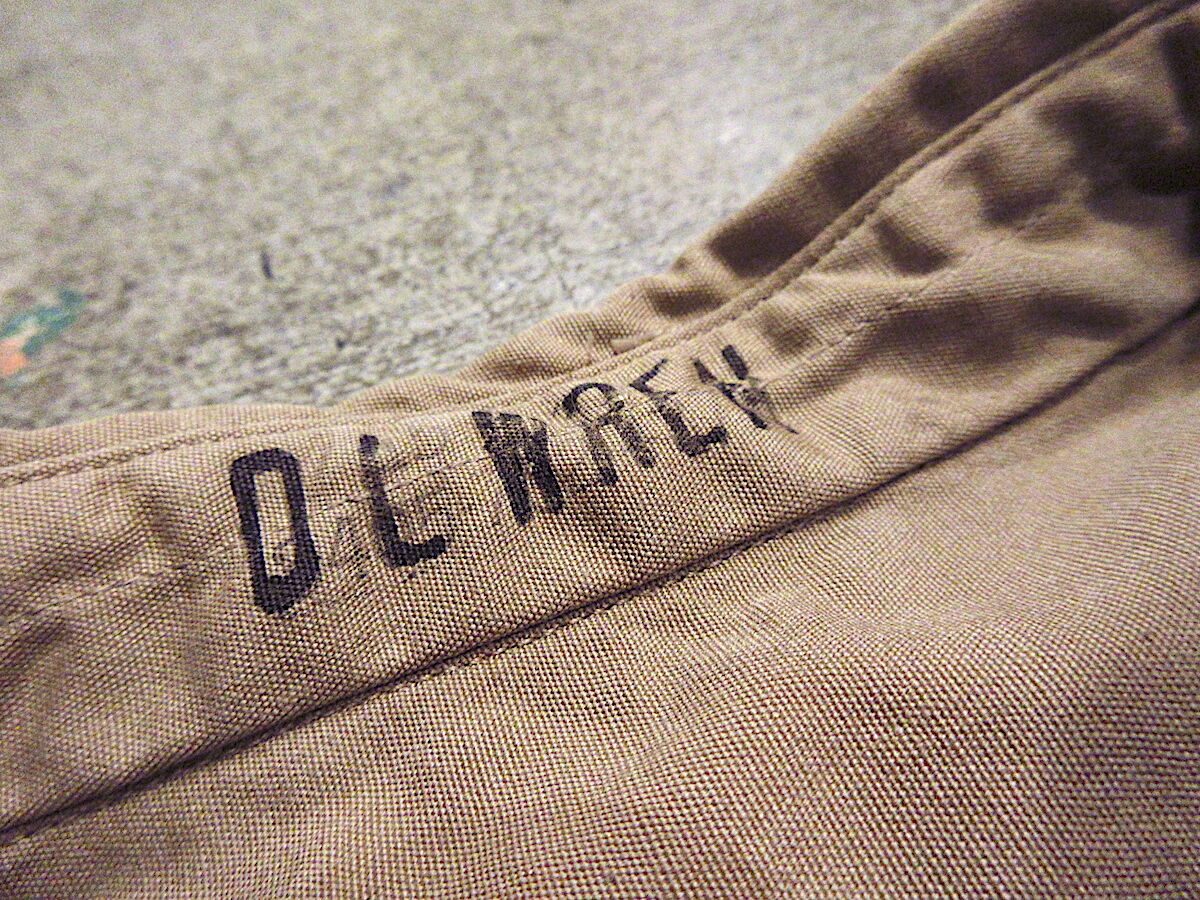 ビンテージ60's○U.S.ARMYコットンポプリン長袖シャツカーキsize 15 x