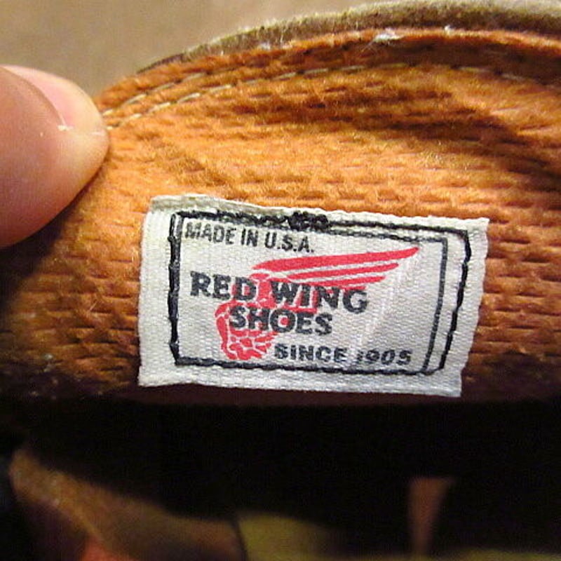 ビンテージ80's90's○RED WINGプリント羽根タグロメオブーツ茶