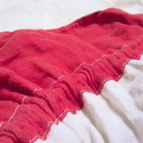 ビンテージ~60's●刺繍入りツートンランドリーバッグ●250729m5-bag-otコットン袋収納インテリア雑貨