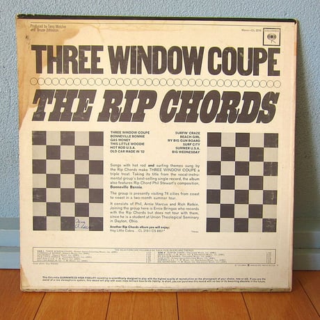 THE RIP CHORDS●THREE WINDOW COUPE COLUMBIA CL 2216●210806t1-rcd-12-rkレコード米盤US盤米LPオリジナルモノmonoサーフロック