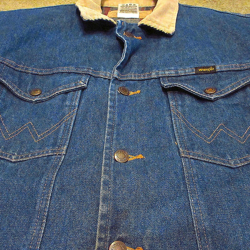 80s USA製 wrangler 74260PW デニムジャケット 38 Wrangler / BLANKET LINED DENIM JACKET 【74260PW】